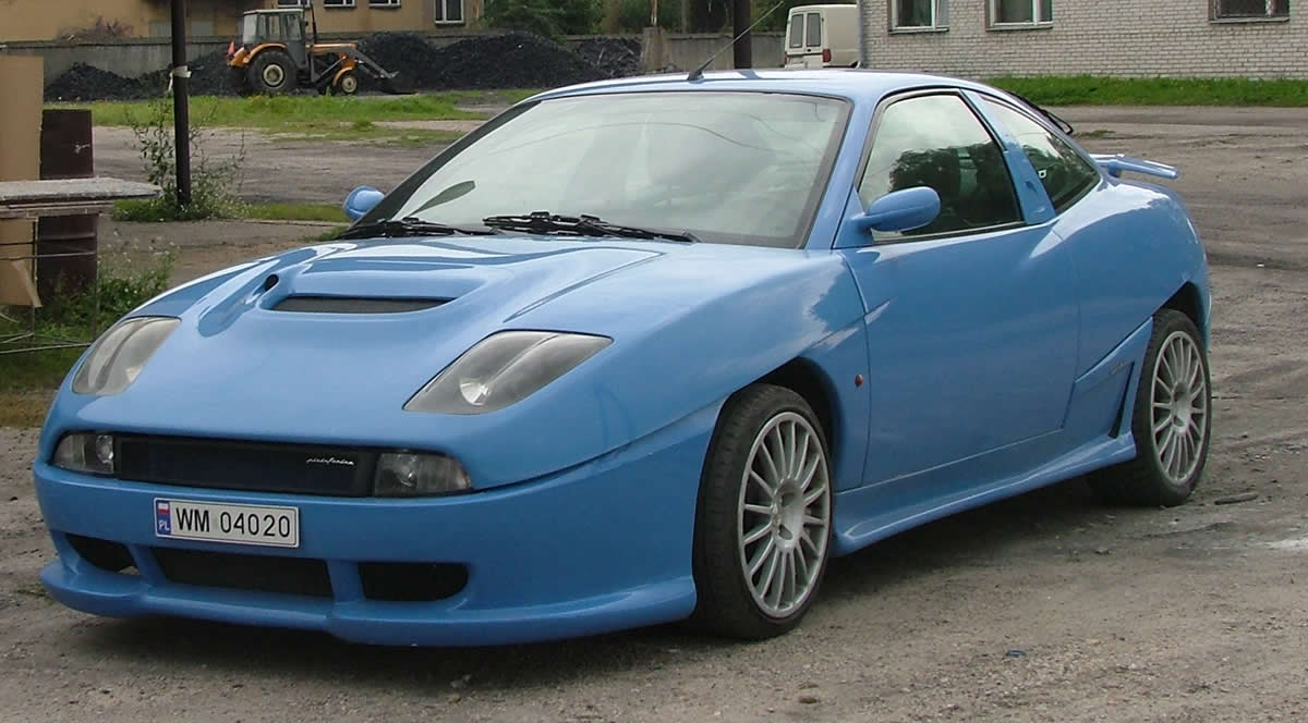 blue fiat coupe